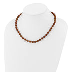 14k 7-8mm Brown Rice Freshwater Cultured Pearl Necklace