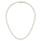 14k Children's 3-4mm White Semi-Round Freshwater Cultured Pearl Necklace