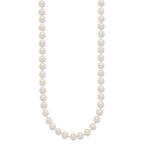 14k 5-6mm White Semi-Round Freshwater Cultured Pearl Necklace