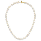 14k 5-6mm White Semi-Round Freshwater Cultured Pearl Necklace