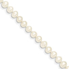 14k 5-6mm White Near Round Freshwater Cultured Pearl Bracelet