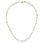 14k 5-6mm White Semi-Round Freshwater Cultured Pearl Necklace