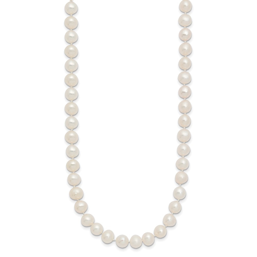 14k 6-7mm White Semi-Round Freshwater Cultured Pearl Necklace