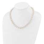 14k 9.5-12mm White Round South Sea Saltwater Cultured Graduated Pearl 18 inch Necklace