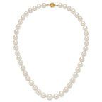 14k 9.5-12mm White Round South Sea Saltwater Cultured Graduated Pearl 18 inch Necklace