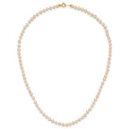 14k 3-4mm Pink Near Round Freshwater Cultured Pearl Necklace