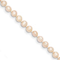 14k 3-4mm Pink Near Round Freshwater Cultured Pearl Bracelet