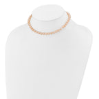 14k 5-6mm Pink Near Round Freshwater Cultured Pearl Bracelet