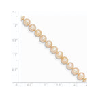 14k 5-6mm Pink Near Round Freshwater Cultured Pearl Bracelet