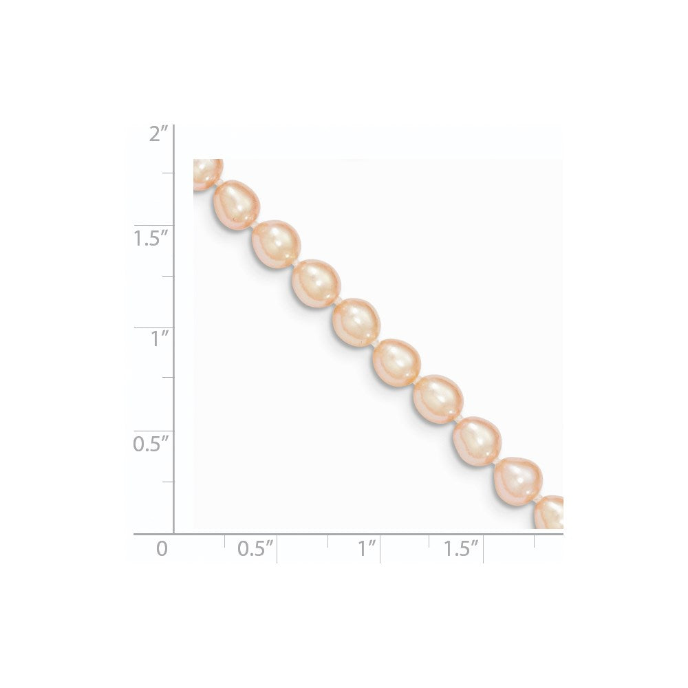 14k Gold 5-6mm Pink FW Cultured Rice Pearl Bracelet