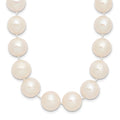 14k 11-12mm White Near-Round Freshwater Cultured Pearl 18 inch Necklace