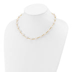 14k 7-8mm White Rice Freshwater Cultured Pearl Beaded 18 inch Necklace