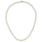14k White Gold 6-7mm White Near-Round Freshwater Cultured Pearl Beaded 18 inch Necklace