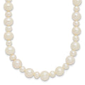 14k White Gold 5-8mm White Near-Round Freshwater Cultured Pearl 18 inch Necklace