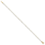 14k Madi K 3-4mm White Egg Shape Freshwater Cultured Pearl 6 inch Bracelet