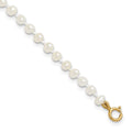 14k Madi K 3-4mm White Egg Shape Freshwater Cultured Pearl 6 inch Bracelet