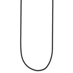 14k Yellow Clasp 1.5mm Black Leather Cord Necklace
