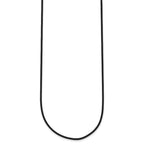 14k White Gold Clasp 1.5mm Black Leather Cord Necklace