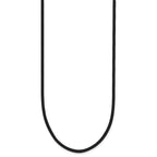 14k Yellow Clasp 2mm Black Leather Cord Necklace