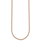 14k Yellow Clasp 2mm Natural Leather Cord Necklace