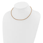 14k Yellow Clasp 2mm Natural Leather Cord Necklace