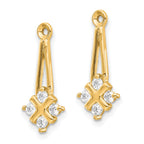 14k 1/4 carat VS Diamond Dangle Cluster Earring Jackets