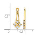 14k 1/4 carat A Diamond Dangle Cluster Earring Jackets