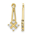 14k 1/4 carat VS Diamond Dangle Cluster Earring Jackets