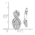14k White Gold 1/8 carat AA Diamond Infinity Earring Jackets