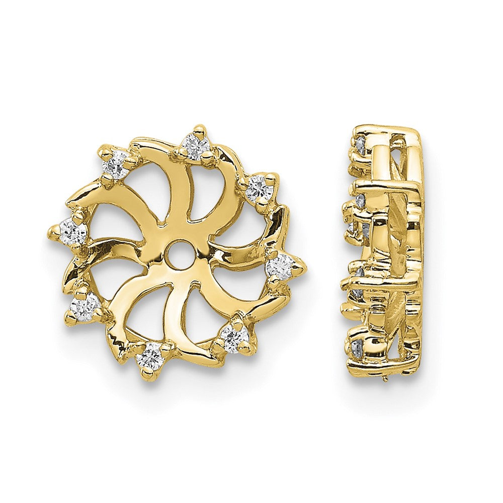 14k 1/15 carat VS Diamond Earring Jackets