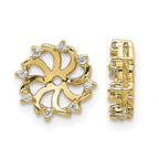 14k 1/15 carat AAA Diamond Earring Jackets