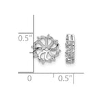 14k White Gold 1/15 carat VS Diamond Earring Jackets