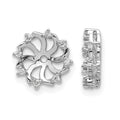 14k White Gold 1/15 carat AAA Diamond Earring Jackets