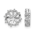 14k White Gold 1/15 carat A Diamond Earring Jackets