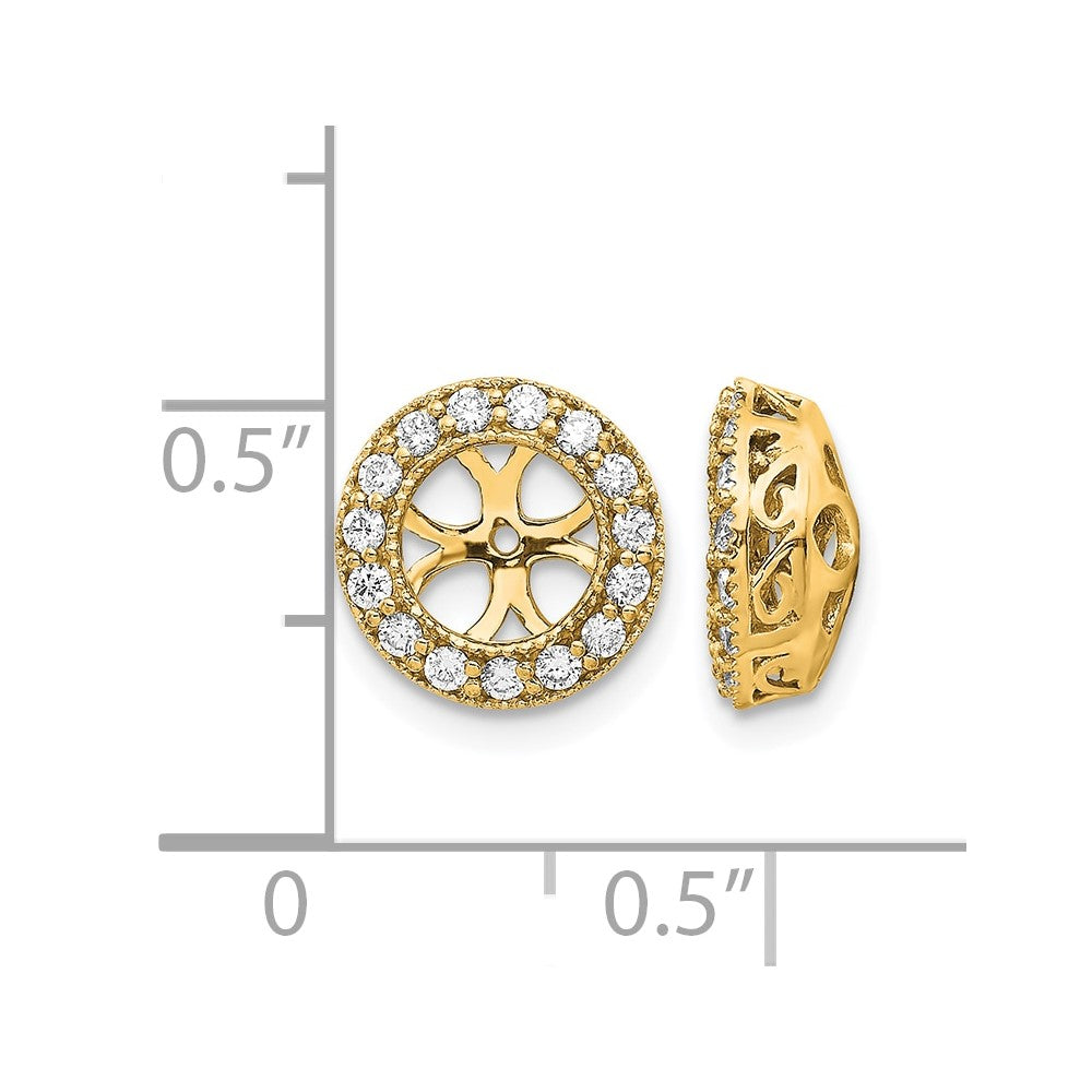 14k 1/3 carat A Diamond Circle Earring Jackets