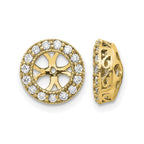 14k 1/3 carat VS Diamond Circle Earring Jackets