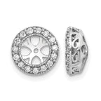 14k White Gold 1/3 carat AA Diamond Circle Earring Jackets