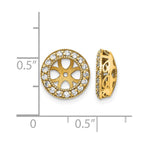 14k 3/8 carat AAA Diamond Circle Earring Jackets