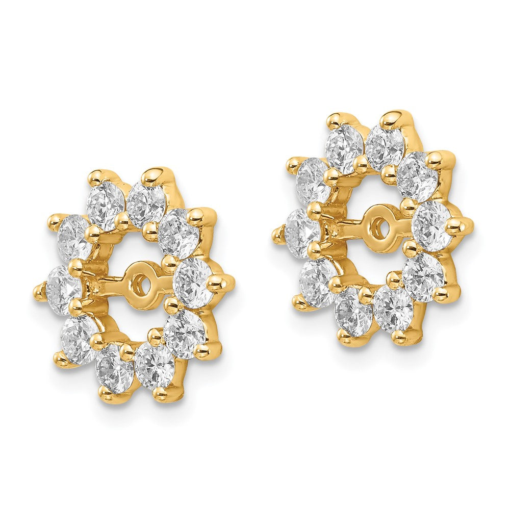 14k 1 carat AAA Fancy Diamond Earring Jackets