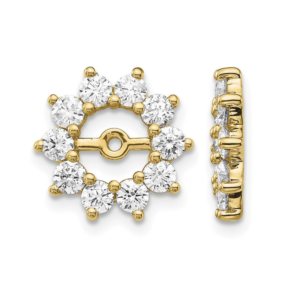 14k 1 carat AA Fancy Diamond Earring Jackets