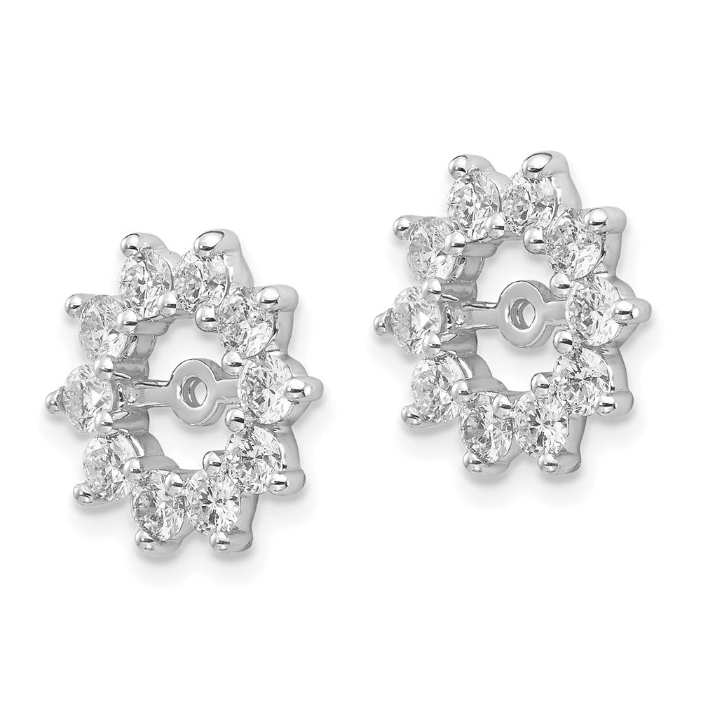 14k White Gold 1 carat VS Fancy Diamond Earring Jackets