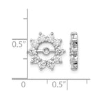 14k White Gold 1 carat A Fancy Diamond Earring Jackets