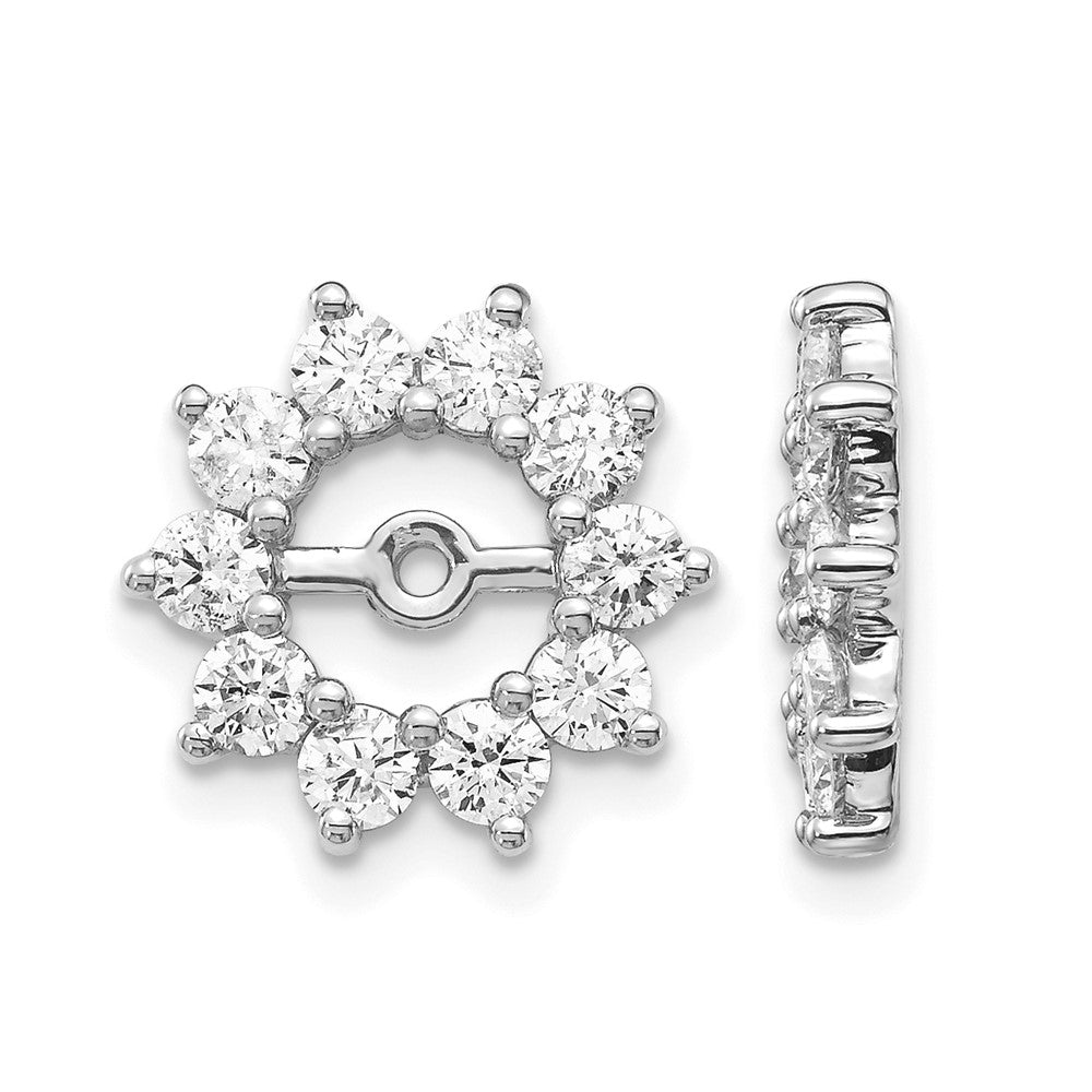 14k White Gold 1 carat VS Fancy Diamond Earring Jackets