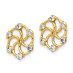 14k 3/8 carat VS Diamond Earring Jackets