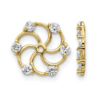 14k 3/8 carat AAA Diamond Earring Jackets