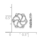 14k White Gold 3/8 carat AA Diamond Earring Jackets