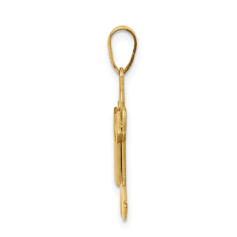 14k The Kids Solid Satin Small Boy Engravable Joy Charm
