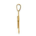 14k The Kids Solid Satin Small Boy Engravable Joy Charm