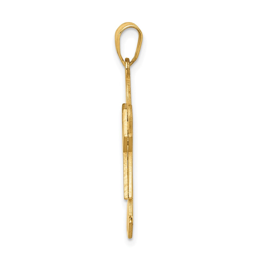 14k The Kids Solid Satin Medium Girl Engravable Joy Charm