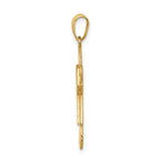 14k The Kids Solid Satin Medium Girl Engravable Joy Charm